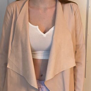 Zara leatherette swing coat
